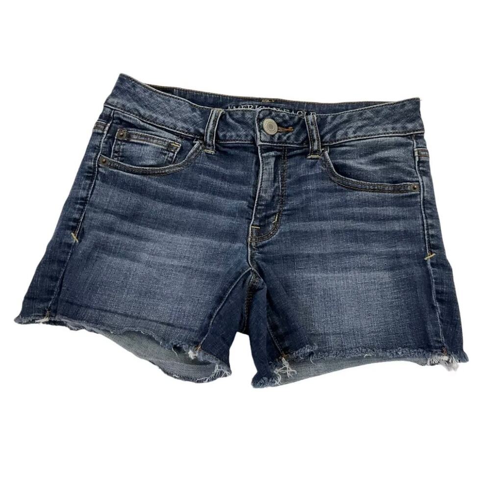 American Eagle Outfitters Size 6 Super Stretch Denim Shortie Shorts | H1-493